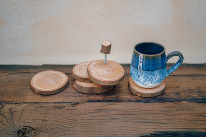 Wood Trunk Coasters (Set of 4)
