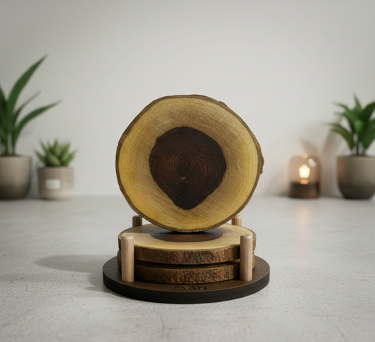 Wood Trunk Coasters (Set of 4)